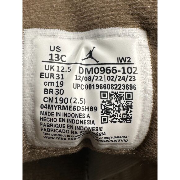 Jordan 3 Retro (PS) Boys 13C DM0966 102 Lt Orewood Brn/Metallic Gold NEW - Picture 5 of 6